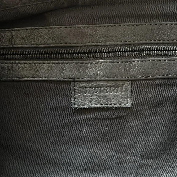 Sorpresal Black Leather Tote Bag - Picture 6 of 7